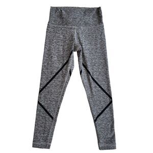 🐿️* Style Reform Heathered Gray With Black & Gold Leggings XS